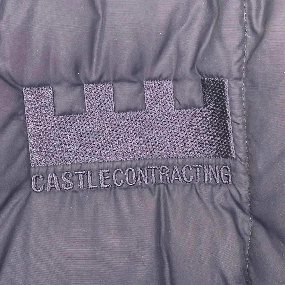 Lands End Vest Men 2XL Blue Down Puffer Pockets Outdoor Camp Hike Winter